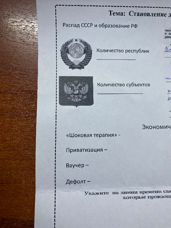 Распад СССР и образование РФ
