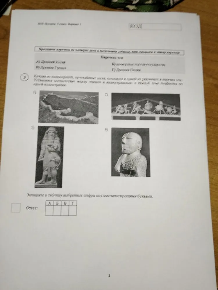 Прочтите перечень из четырех тем и выполните задания, относящиеся к этому перечню.