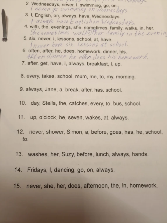 7. after, get, have, I, always, breakfast, I, up.