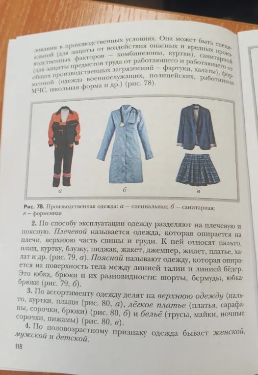 По способу эксплуатации одежду разделяют на плечевую и поясную. Плечевой называется одежда, которая опирается на плечи, верхнюю часть спины и груди.