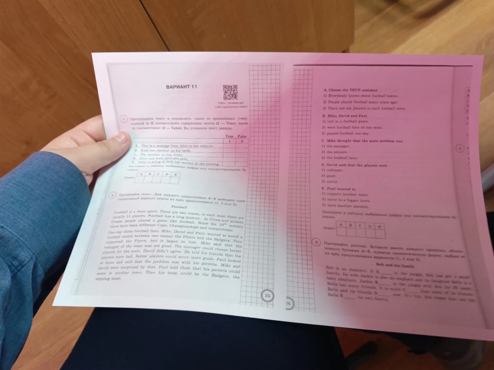 Прочитайте текст. Для каждого предложения A-E выберите один правильный вариант ответа из трех предложенных (1, 2 или 3).