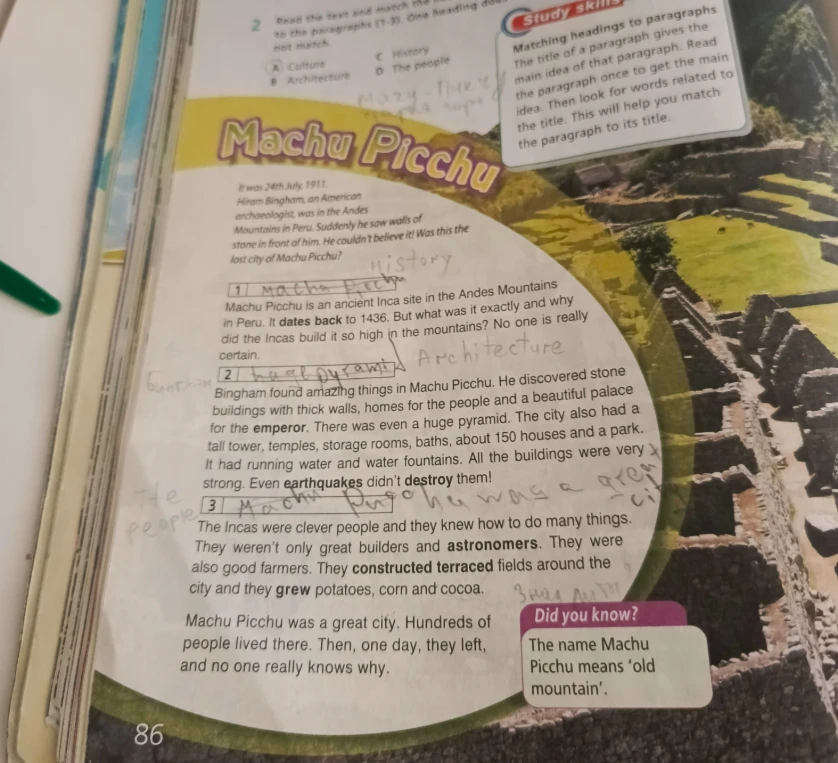 Read the text and match the headings to the paragraphs (1-3). One heading does not match.