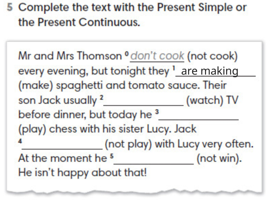 Complete the text with the Present Simple or the Present Continuous.