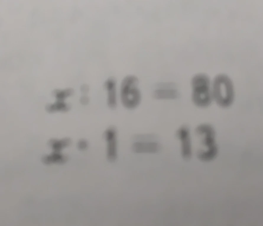 x : 16 = 80