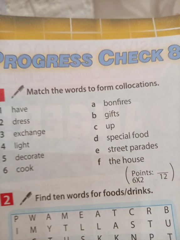 Match the words to form collocations.