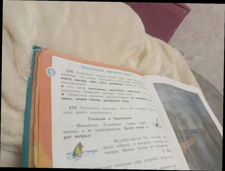 274. Вспомните: каждое слово имеет свое лексическое значение. Что значит определить лексическое значение? Книга, звезда, овес, коса, дождевик? Какие из этих слов многозначные?