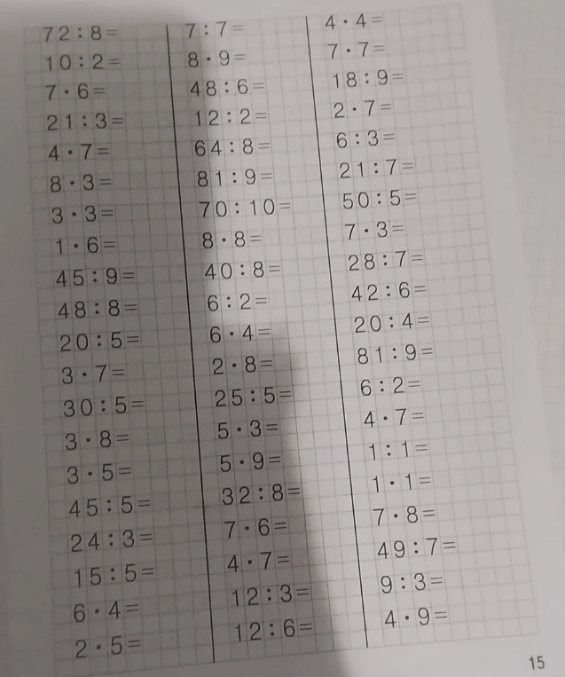 72 : 8 =