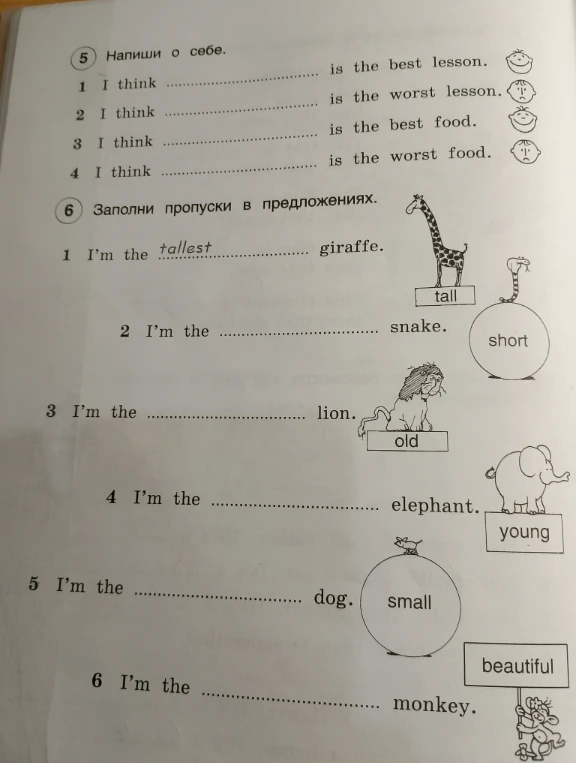 Напиши о себе. I think ... is the best lesson.