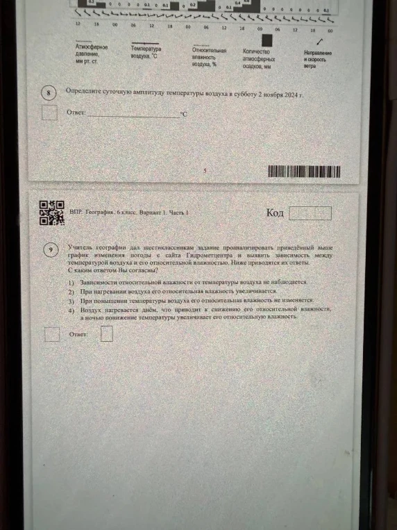 Определите суточную амплитуду температуры воздуха в субботу 2 ноября 2024 г.