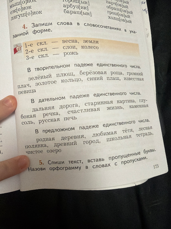 Запиши слова в словосочетаниях в указанной форме.