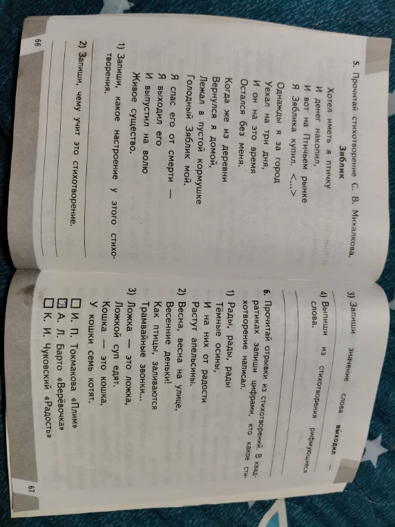 5. Прочитай стихотворение С. В. Михалкова. Зяблик. Хотел иметь я птичку...