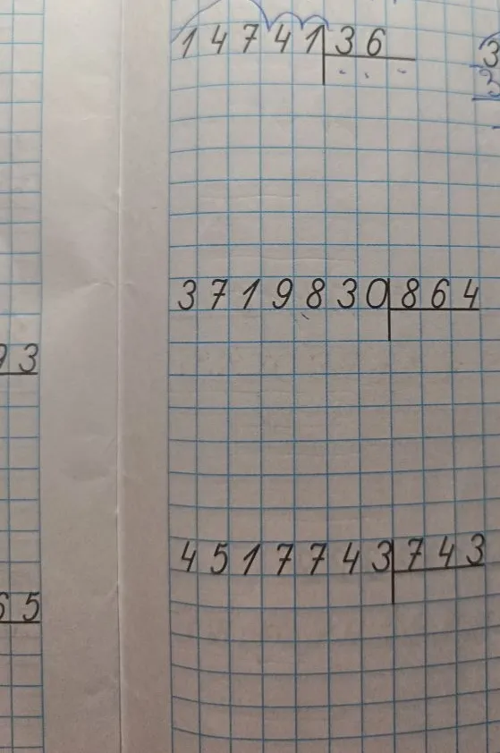 14741 : 36, 3719830 : 864, 4517743 : 743
