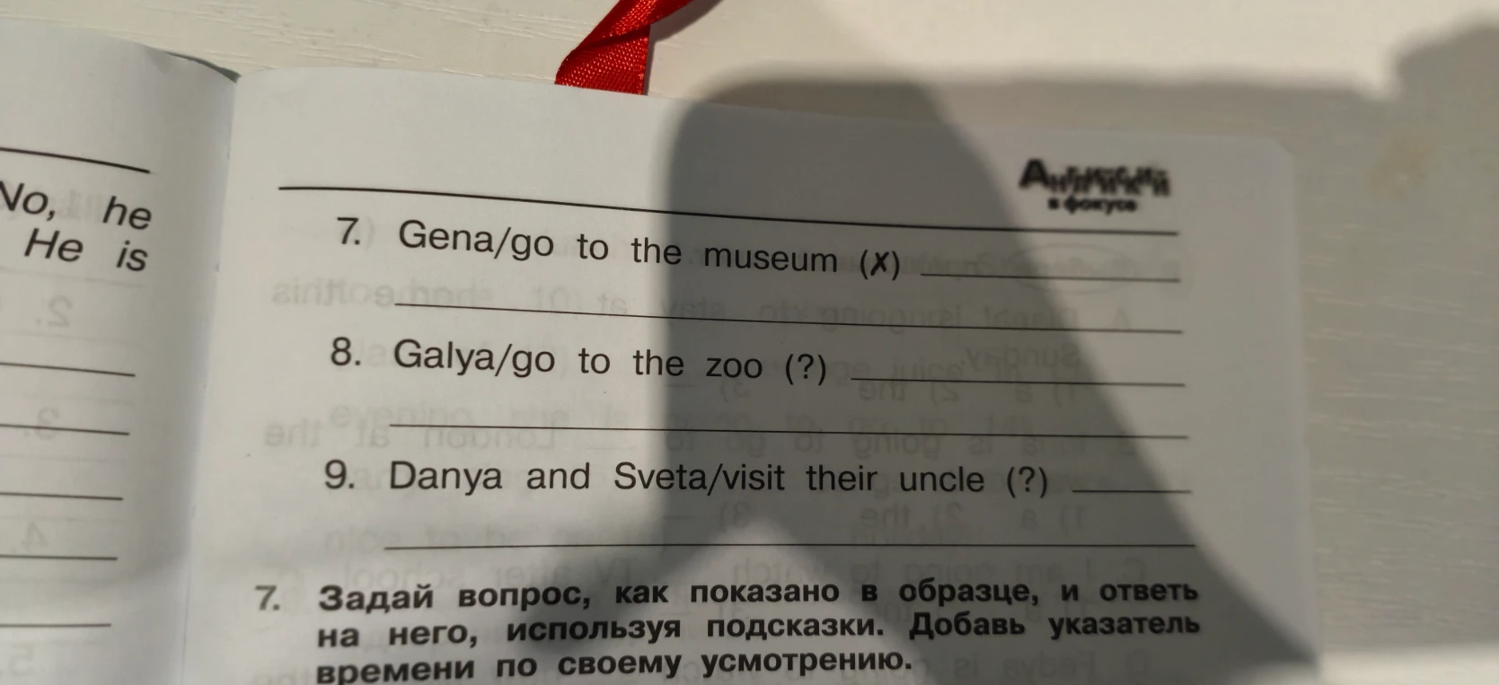 7. Gena/go to the museum (x)