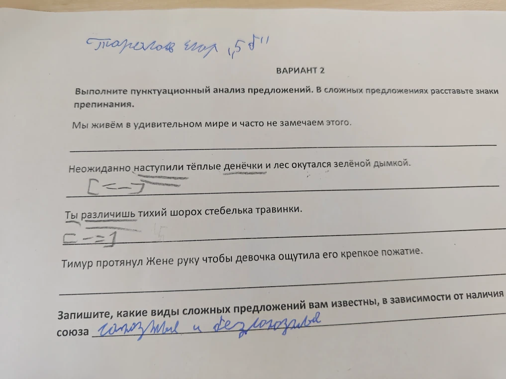 Выполните пунктуационный анализ предложений. В сложных предложениях расставьте знаки препинания.