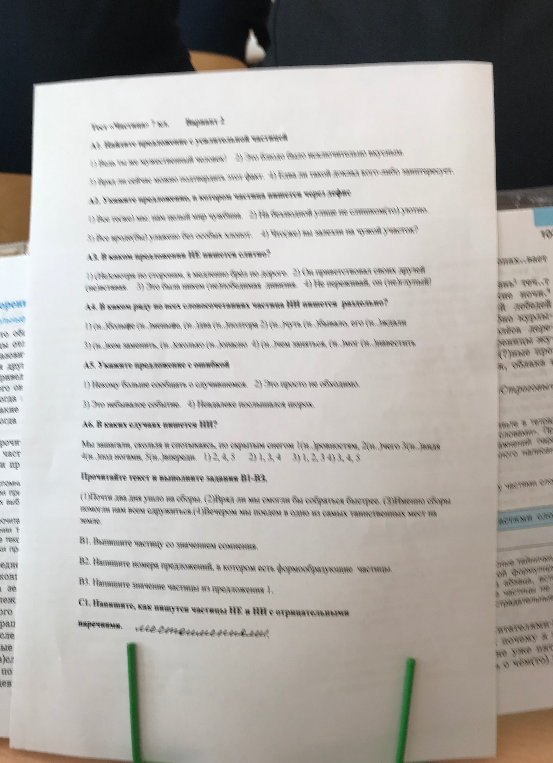 А1. Найдите предложение с усилительной частицей