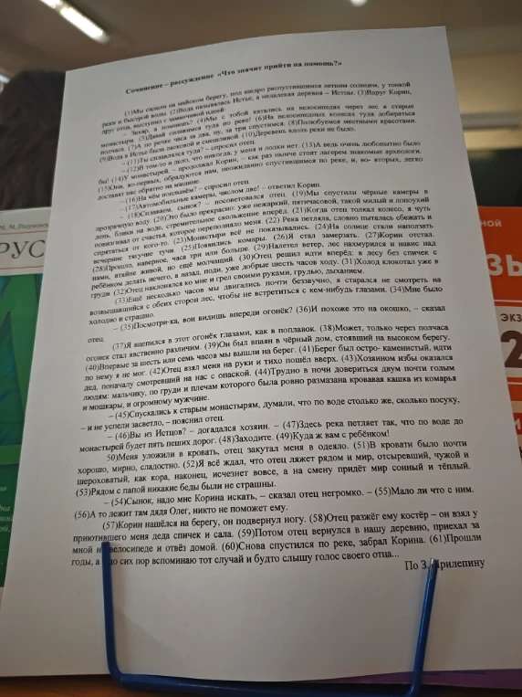 Сочинение-рассуждение «Что значит прийти на помощь?»