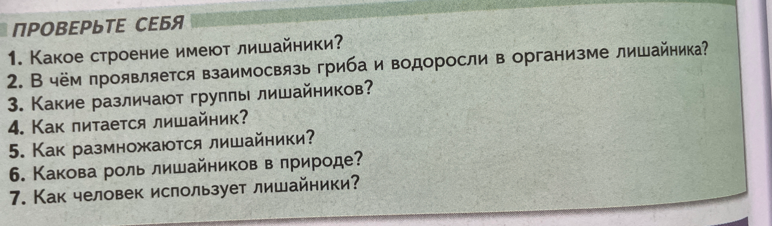 1. Какое строение имеют лишайники?
