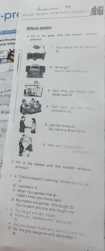 Fill in the gaps with the correct reflexive pronoun.