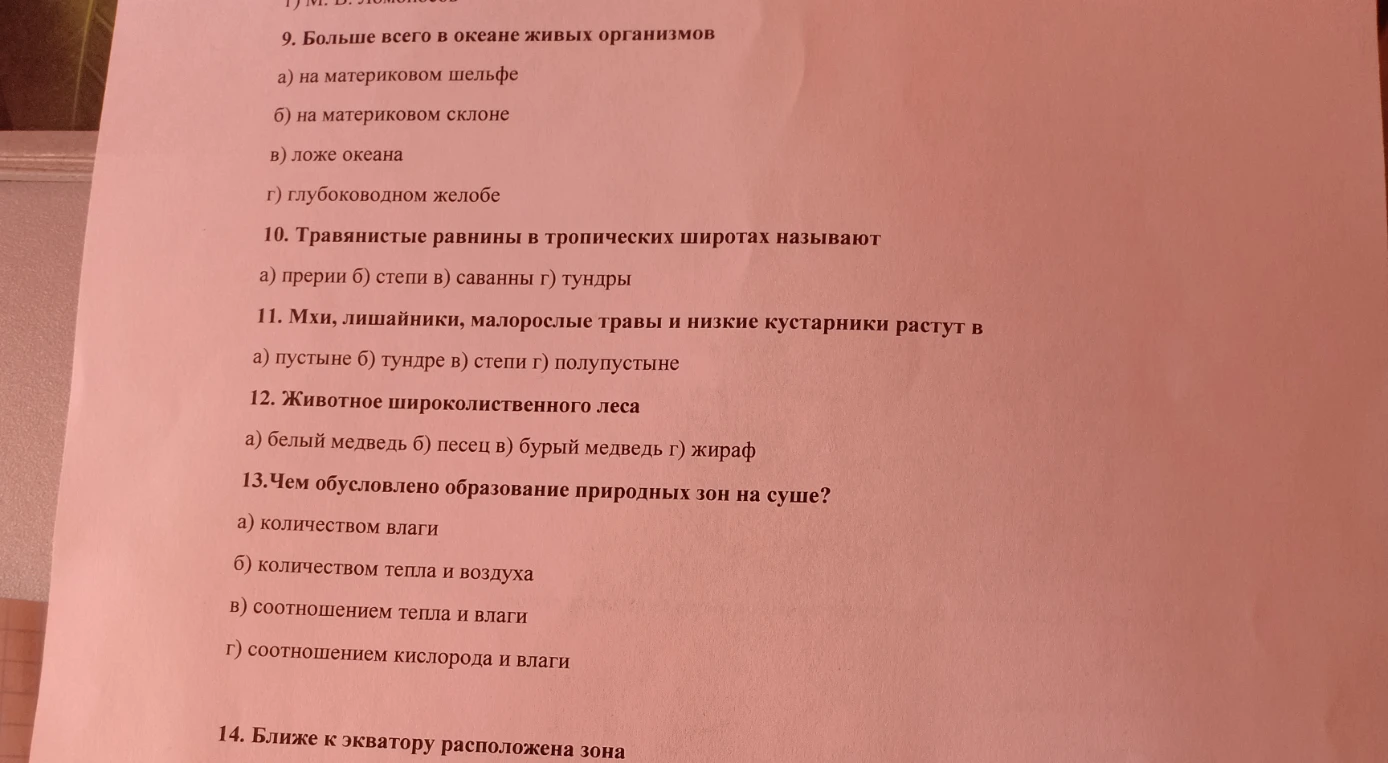 9. Больше всего в океане живых организмов