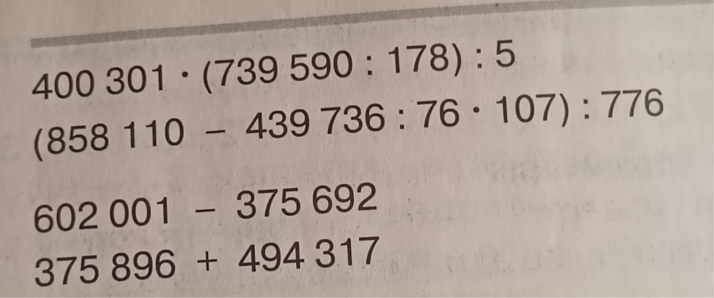 400 301 * (739 590 : 178) : 5