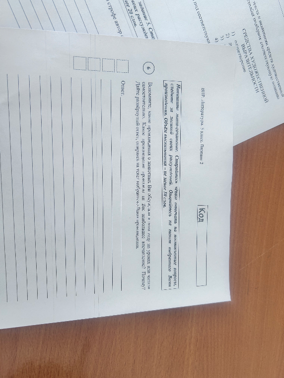 Напишите мини-сочинение. Старайтесь чётко отвечать на поставленные вопросы, следите за логикой своих рассуждений. Опирайтесь на текст выбранного Вами произведения. Объем высказывания – не менее 50 слов.