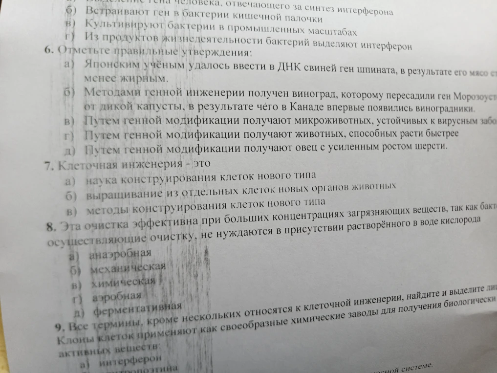 Отметьте правильные утверждения: