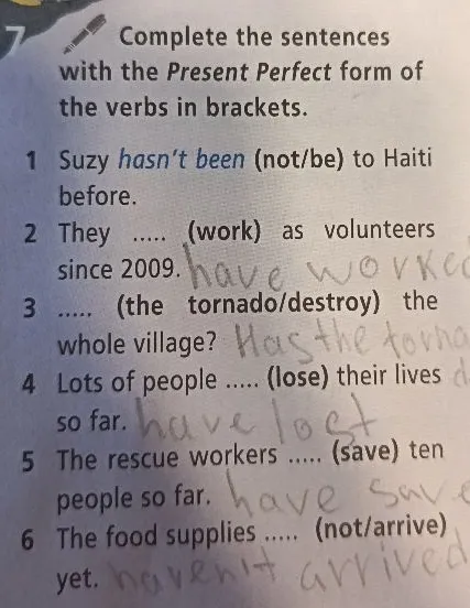 Complete the sentences with the Present Perfect form of the verbs in brackets.