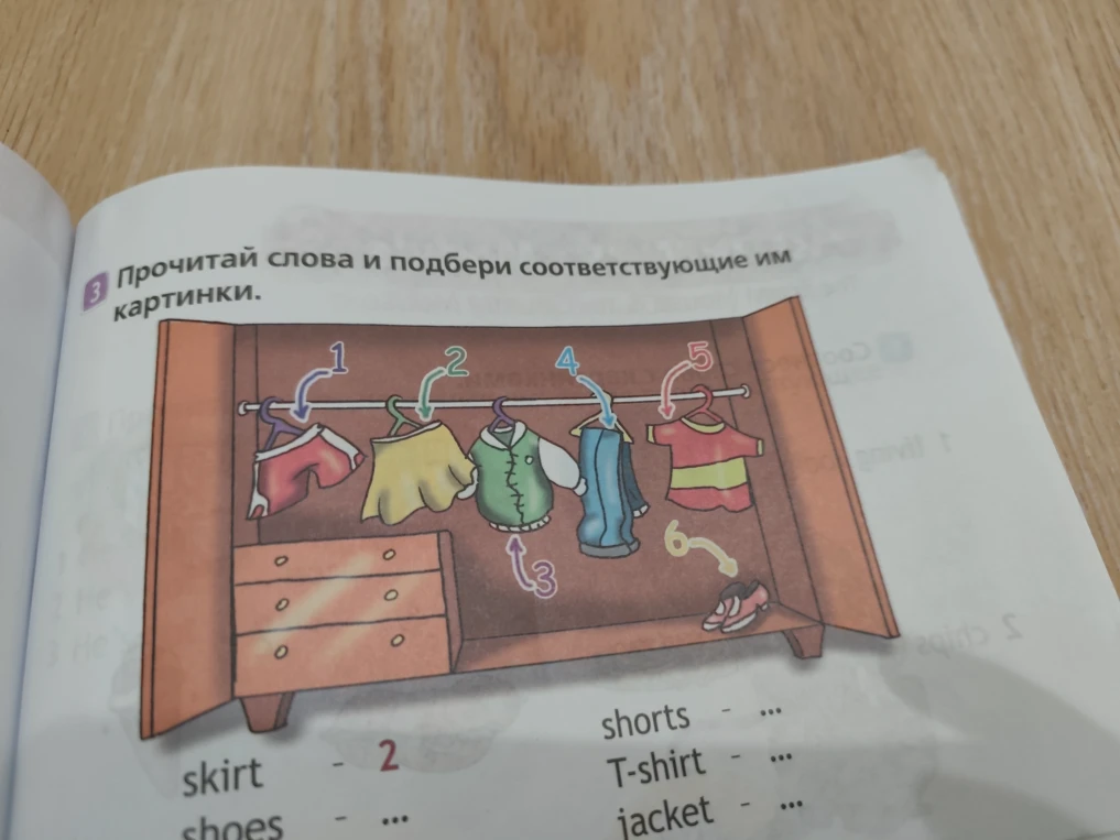 Прочитай слова и подбери соответствующие им картинки.