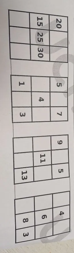 Разгадай закономерность в магических квадратах (заполнение пропусков).