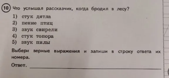 Что услышал рассказчик, когда бродил в лесу?