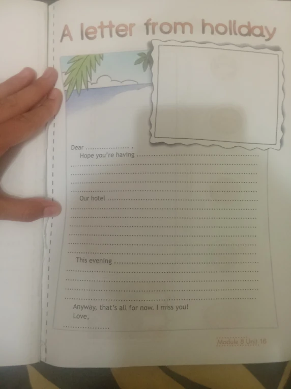 A letter from holiday