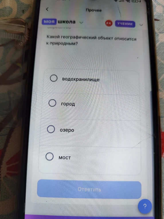 Какой географический объект относится к природным?