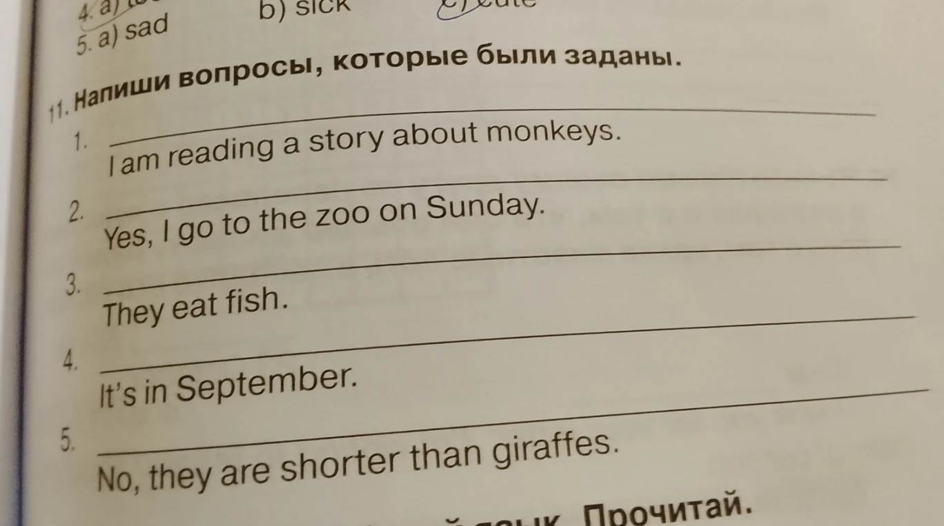 11. Напиши вопросы, которые были заданы.