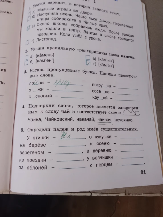 3. Вставь пропущенные буквы. Напиши проверочные слова.