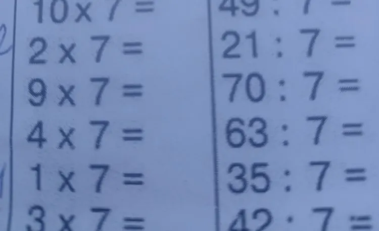 10 x 7 =