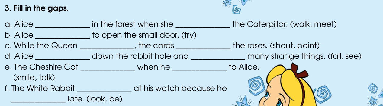 3. Fill in the gaps.