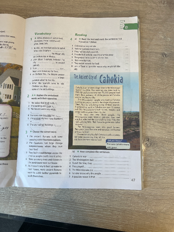 Vocabulary 1: In 1841, an American explorer called John Lloyd Stephens...