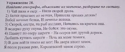 Найдите омографы, объясните их значение, разберите по составу.