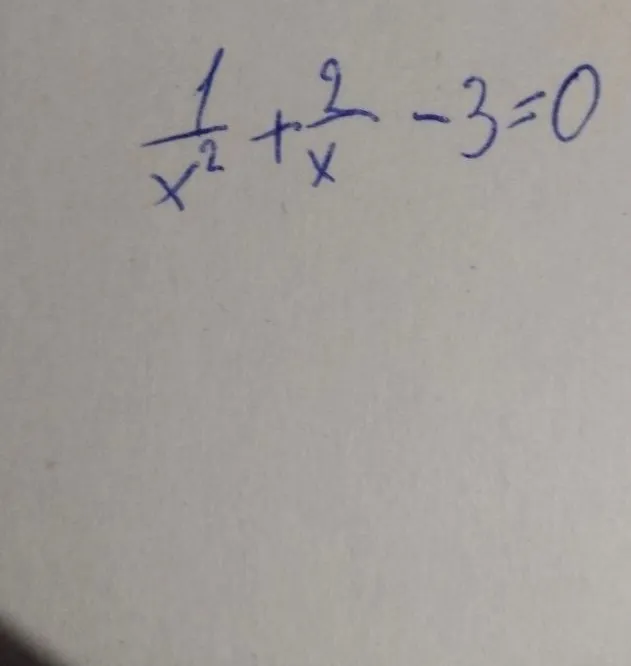 1/x^2 + 2/x - 3 = 0