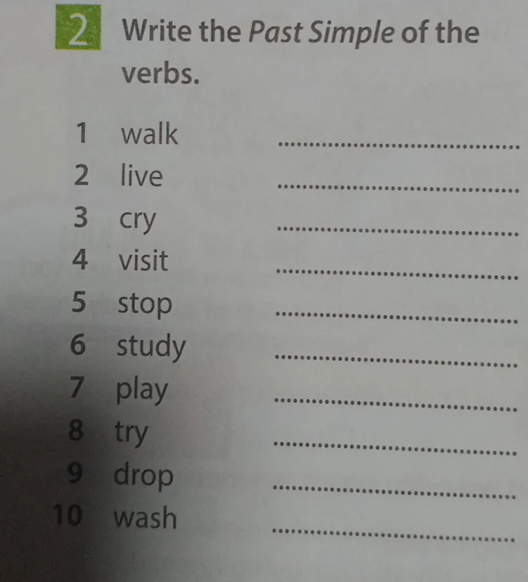 Write the Past Simple of the verbs.
