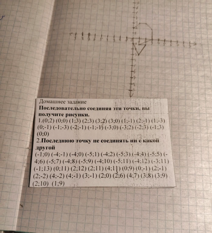 Последовательно соединяя эти точки, вы получите рисунки.