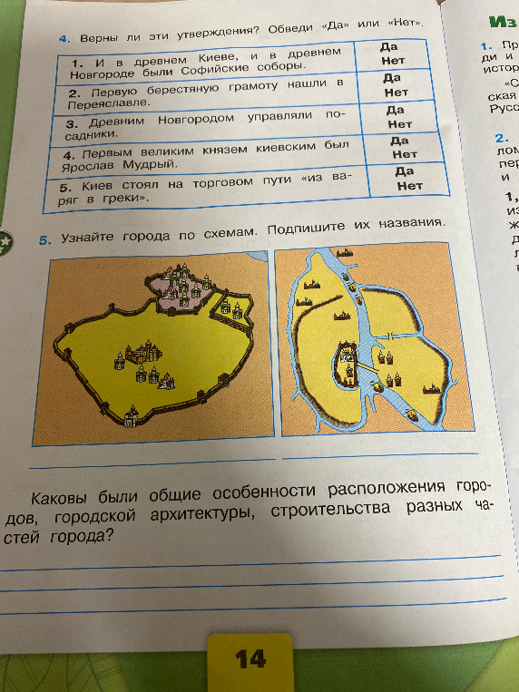 Верны ли эти утверждения? Обведи «Да» или «Нет».