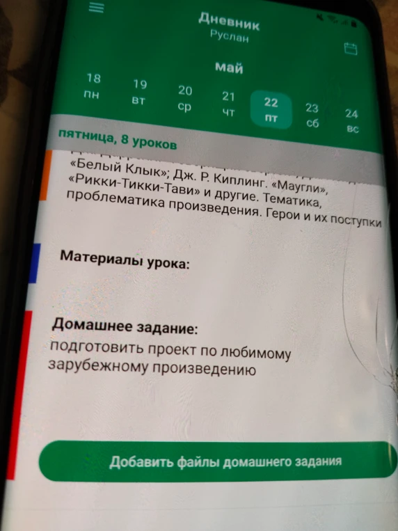 Домашнее задание: подготовить проект по любимому зарубежному произведению