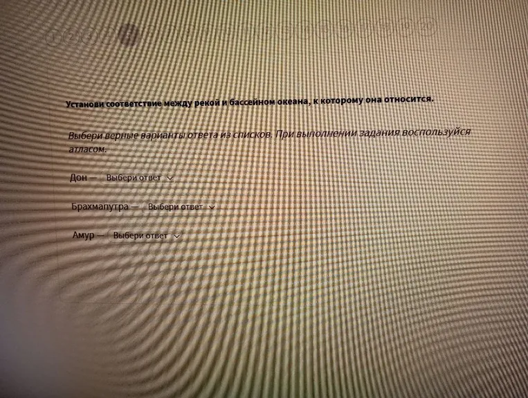 Установи соответствие между рекой и бассейном океана, к которому она относится.