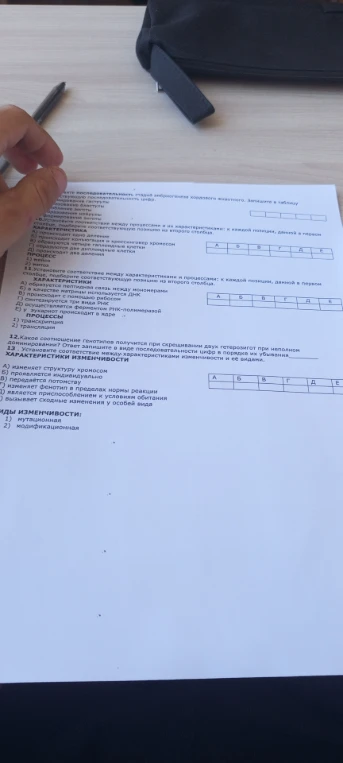 Установите соответствие между процессами и их характеристиками: к каждой позиции, данной в первом столбце, подберите соответствующую позицию на втором столбца.