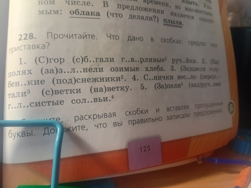 3. (За)цвели голубен..кие (под)снежники^2.