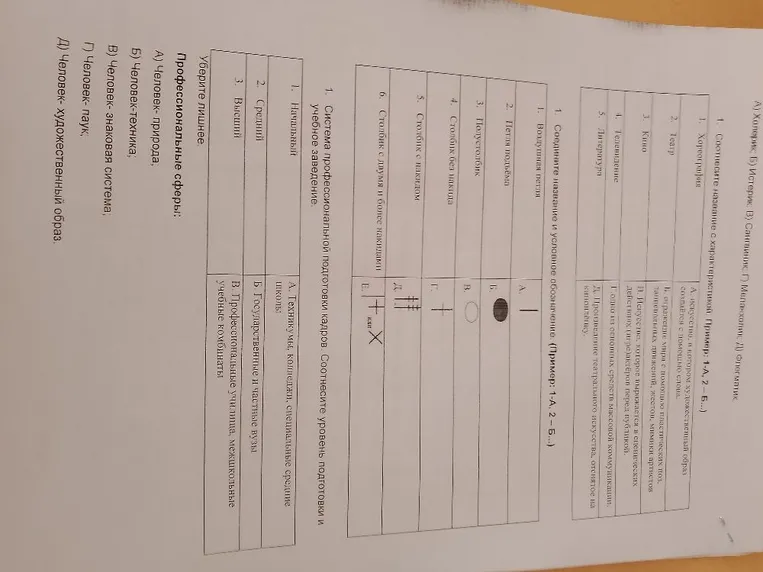Соотнесите название с характеристикой. Пример: 1-А, 2-Б...
