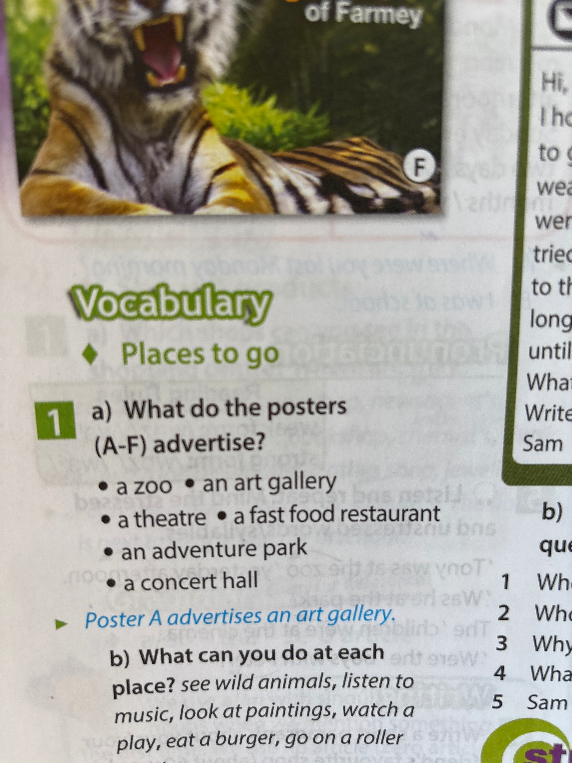 What do the posters (A-F) advertise?