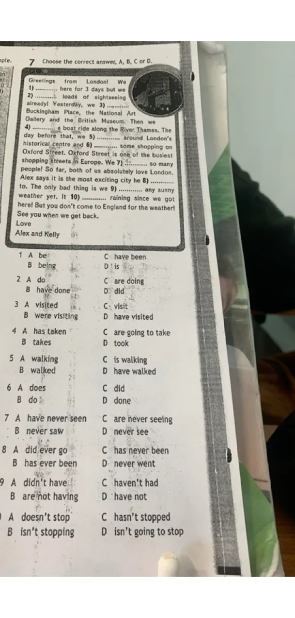 Choose the correct answer, A, B, C or D.