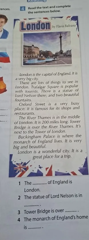 Read the text and complete the sentences below.